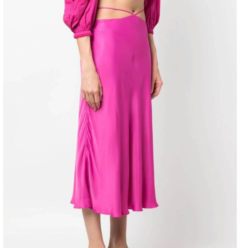 NWT Farm Rio Pink Tied Midi Skirt size Medium New